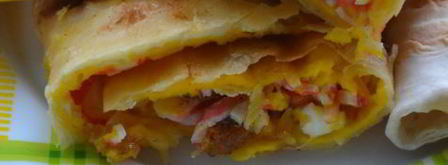 лаваш с яйцом и сыром. Шаг 7