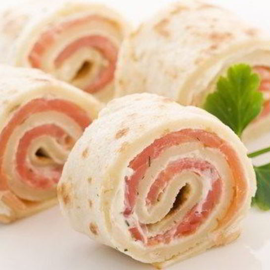 Рецепт рулетов с семгой в лаваше