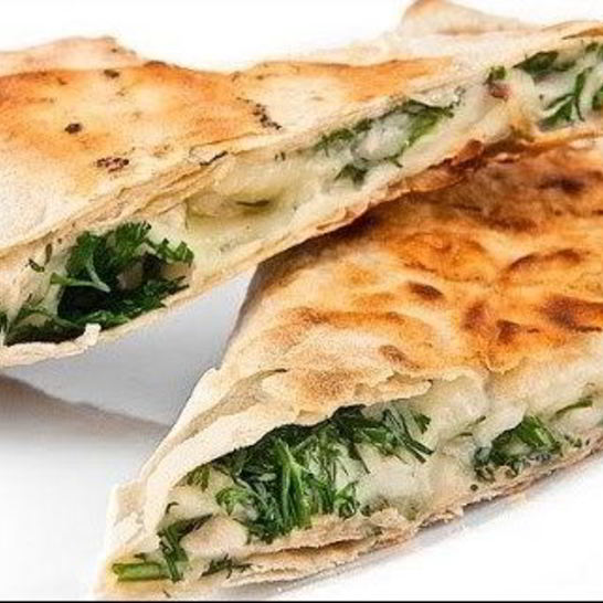 Рецепт сулугуней в лаваше на сковороде