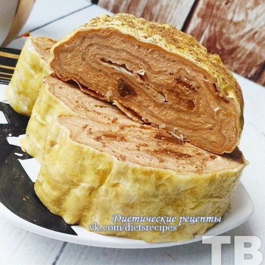 Рецепт творожно-тыквенного рулет из лаваша