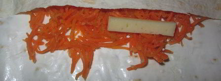 закуска из лаваша и корейской морковки. Шаг 5