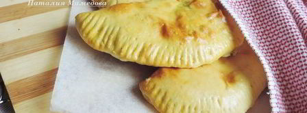 духовые лепешки с сырно-творожной начинкой. Шаг 9