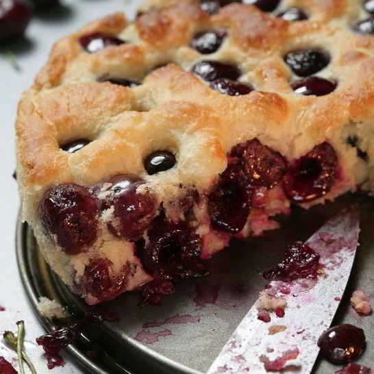 Рецепт фокаччи с черешней