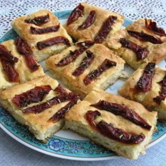 Рецепт фокаччи с вялеными помидорами