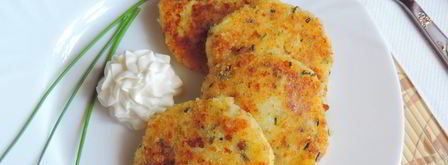 картофельно-творожные лепешки с зеленью. Шаг 7