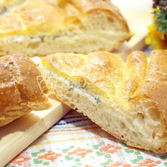 Рецепт лепешки с сыром и зеленью