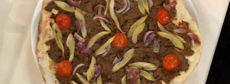 лепешка со свиным паштетом и сладкими овощами. Шаг 9