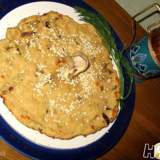 Рецепт соевой лепешки с вешенками