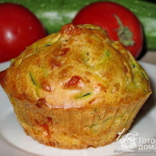 Рецепт маффинов с кабачками, помидорами и сыром