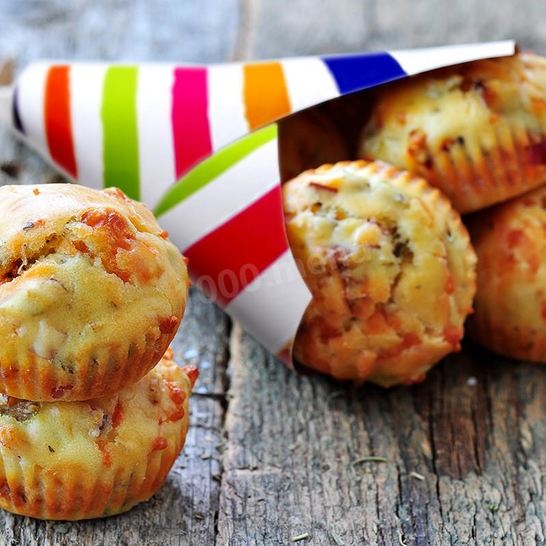 Рецепт маффинов с ветчиной