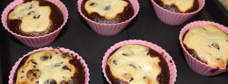 шоколадные маффины с крем сыром. Шаг 6