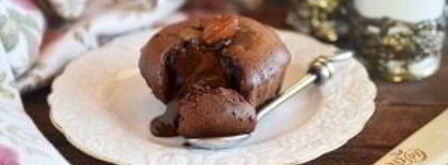 шоколадные маффины с жидкой начинкой. Шаг 8