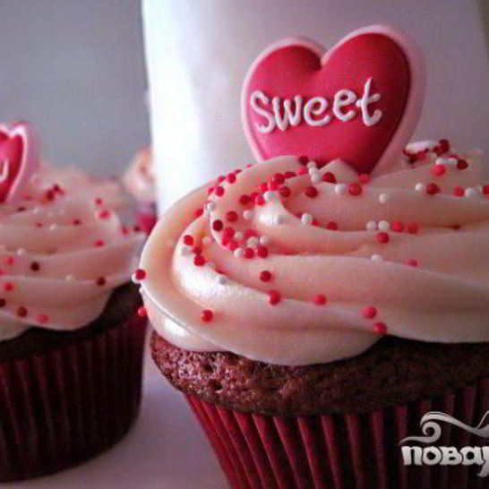 Рецепт шоколадных маффинов со сливочной глазурью