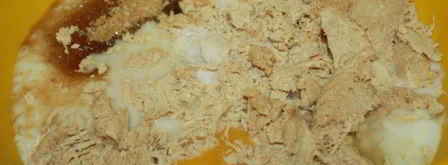 манник с халвой и сливами. Шаг 3