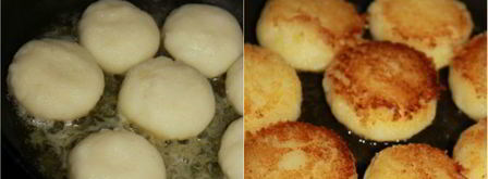 манники на сковороде. Шаг 4