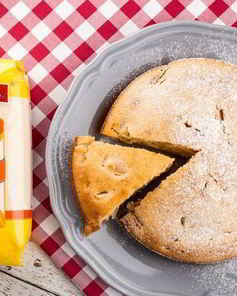 Нежный манник с яблоками