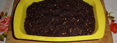 постный шоколадный манник с миндалем. Шаг 12