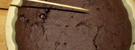 постный шоколадный манник с вяленой клюквой. Шаг 8