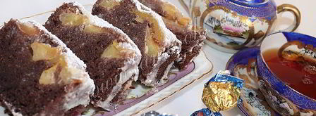 шоколадный манник с яблоками. Шаг 8