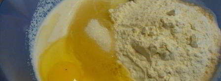 цветной яблочный манник. Шаг 3