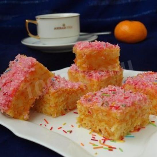 Рецепт тыквенного манника с кокосом и лимоном