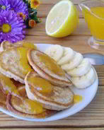 Гречневые оладьи с бананом