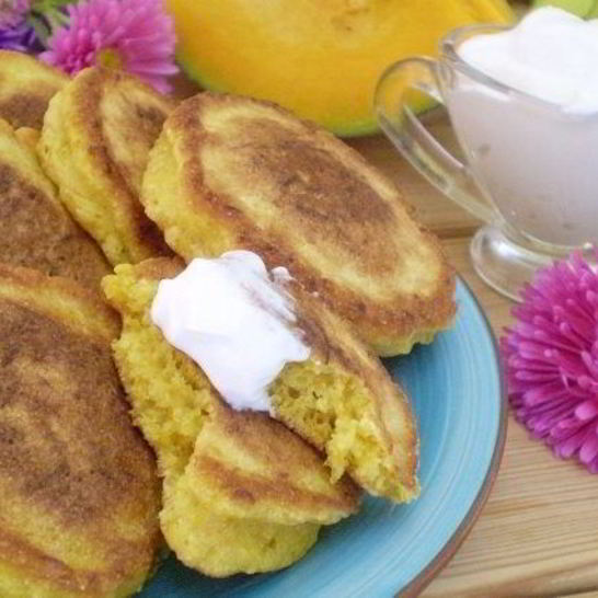 Рецепт оладий из тыквы с манкой