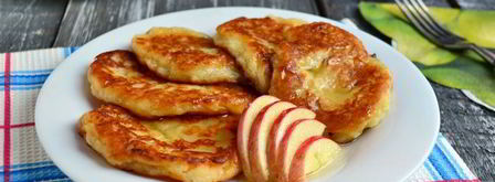 оладьи на сметане с яблоками. Шаг 7