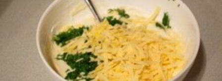 оладьи с сыром и зеленью. Шаг 4