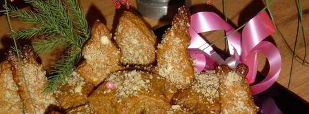 рождественское печенье с медом и орехами меломакарона. Шаг 9