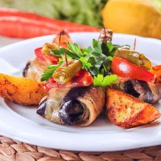 Рецепт пикантных конвертиков из баклажанов