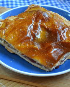 Пирог с малиной из слоеного теста