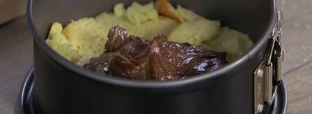 сливочно-шоколадный пирог с миндалем. Шаг 7