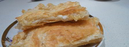 слоеный пирог с творогом и бананом. Шаг 9