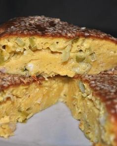 Сырный пирог с молодым чесноком