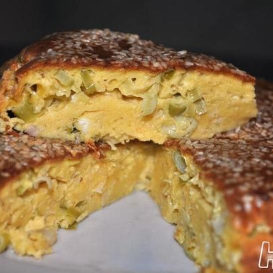 Рецепт сырного пирога с молодым чесноком