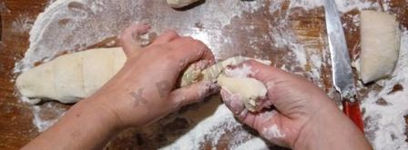 мини пирожки без дрожжей кныши. Шаг 9