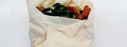 пирожки плиссе с курицей и шпинатом из теста фило. Шаг 7