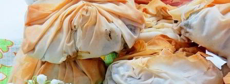 пирожки плиссе с курицей и шпинатом из теста фило. Шаг 9