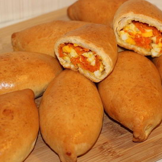 Рецепт пирожков с яйцами и морковью