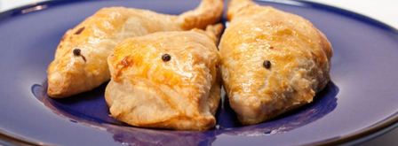 слоеные пирожки с мясом и капустой. Шаг 4