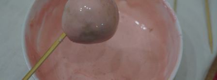 пирожные розовые кейк попсы. Шаг 12