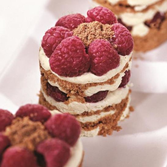 Рецепт пирожных с малиной