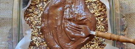 шоколадный брауни с кунжутом и семечками. Шаг 9