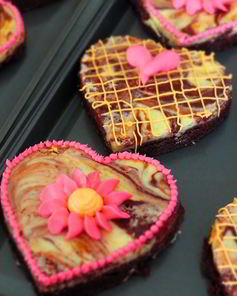 Шоколадные валентинки брауни