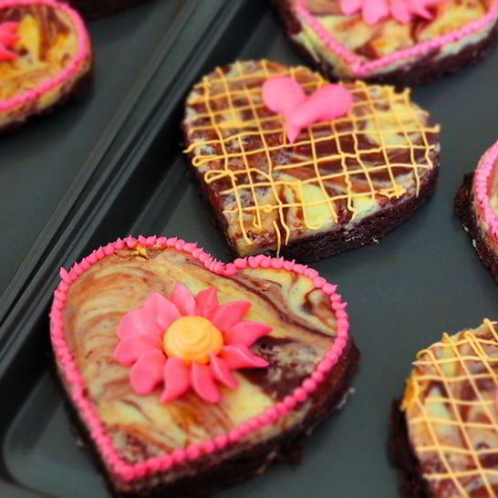 Рецепт шоколадных валентинок брауни