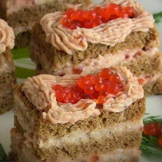 Рецепт закусочных пирожных из сельди