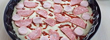 быстрая пицца на кефире. Шаг 9