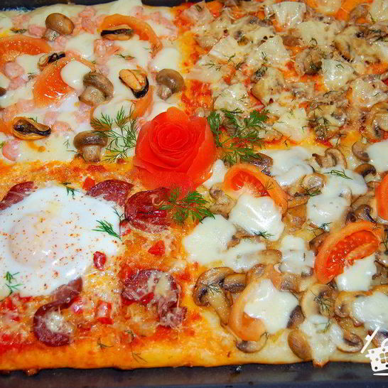 Рецепт пиццы квадро