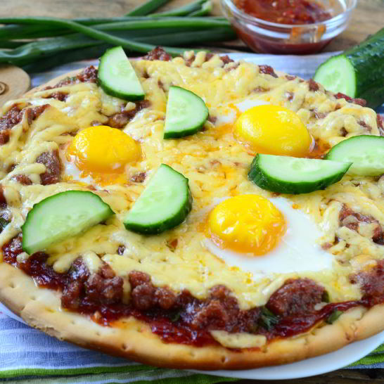 Рецепт пиццы на завтрак восторг